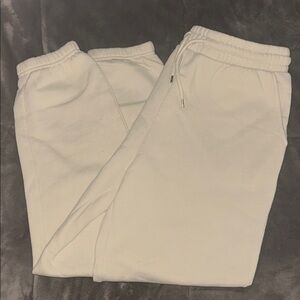 Men's Cream Jogger Pants